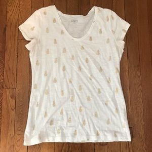 LOFT Pineapple Short Sleeved Shirt 🍍